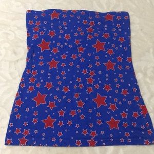 Red and blue star tube top